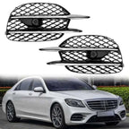 1 Pair Bumper Grille Cover for MB W222 S450 S560 (2014–2020)