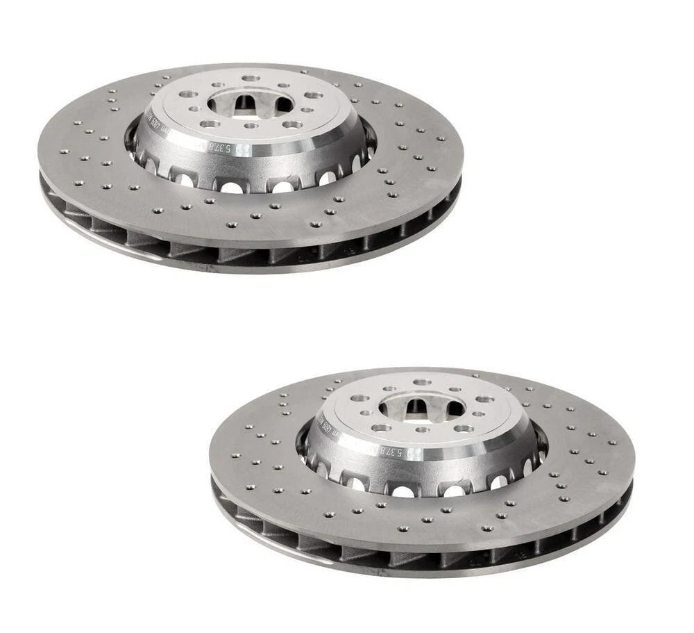 2X Rear Drilled Vented 380mm Disc Brake Rotors for BMW F95 F96 (2019–2023)