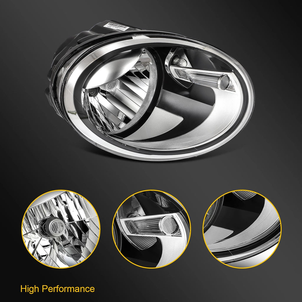 Right Side Halogen Headlight Assembly for Volkswagen Beetle (2012–2019)