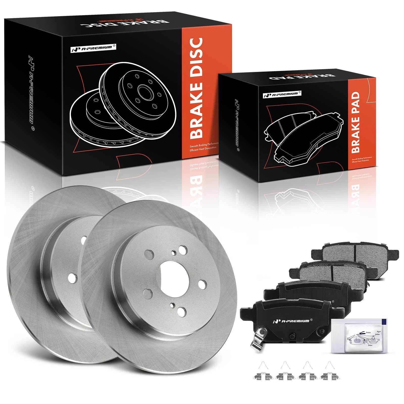 Rear Disc Brake Rotors & Pads for Toyota Corolla (2019–2022)