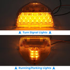 Pair of 31 LED Turn Signal Lights for Peterbilt 379 359 (LED/Clear Lens)