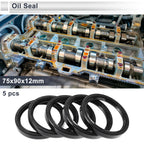 Set of 5 Oil Seal Rotary Shaft Seals for Various Models (75x90x12mm)