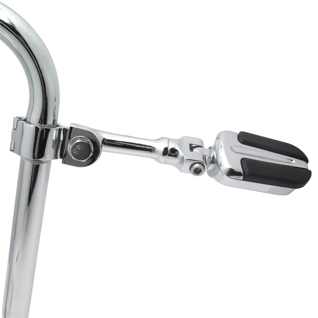 Chrome Slipstream 4.5" Long Footpegs 1-1/4" for Yamaha Road Star Warrior (2002–2009)
