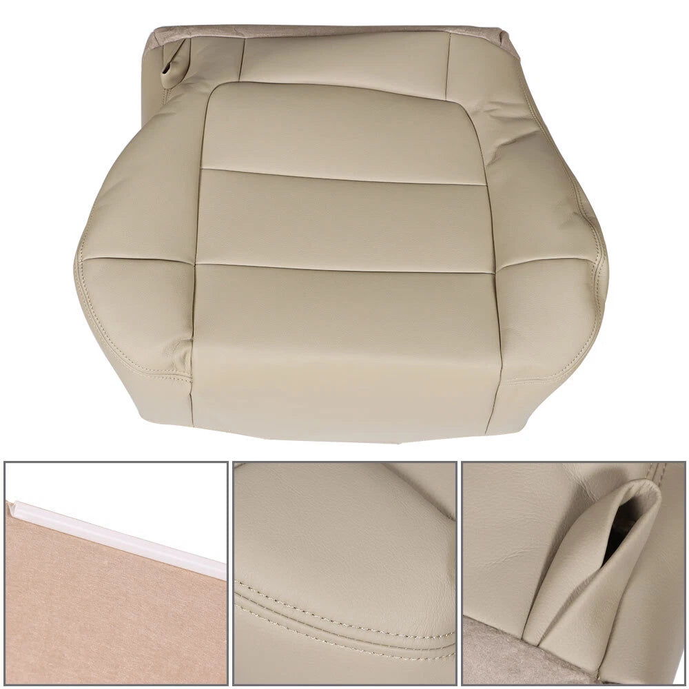 Driver Bottom Seat Cover for Ford F250 F350 Super Duty (2002–2007) Beige