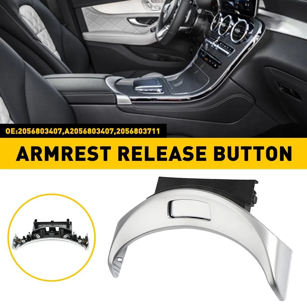 Set of 2 Front Console Cover Armrest Release Buttons for Mercedes-Benz H (2056803407)