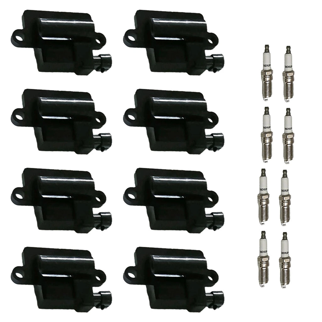 Set of 8 Ignition Coils & Spark Plugs for Express 1500 2500 3500 Silverado 1500 (2003–2023)