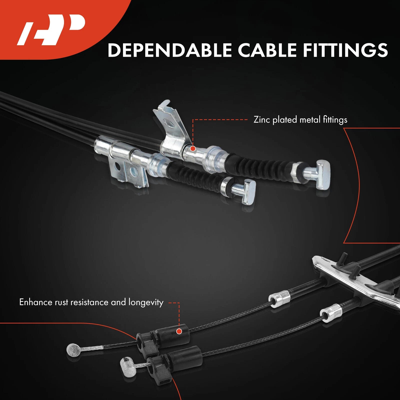 Rear Parking Brake Cable for Ford Fusion Lincoln MKZ Mercury (2006–2020)