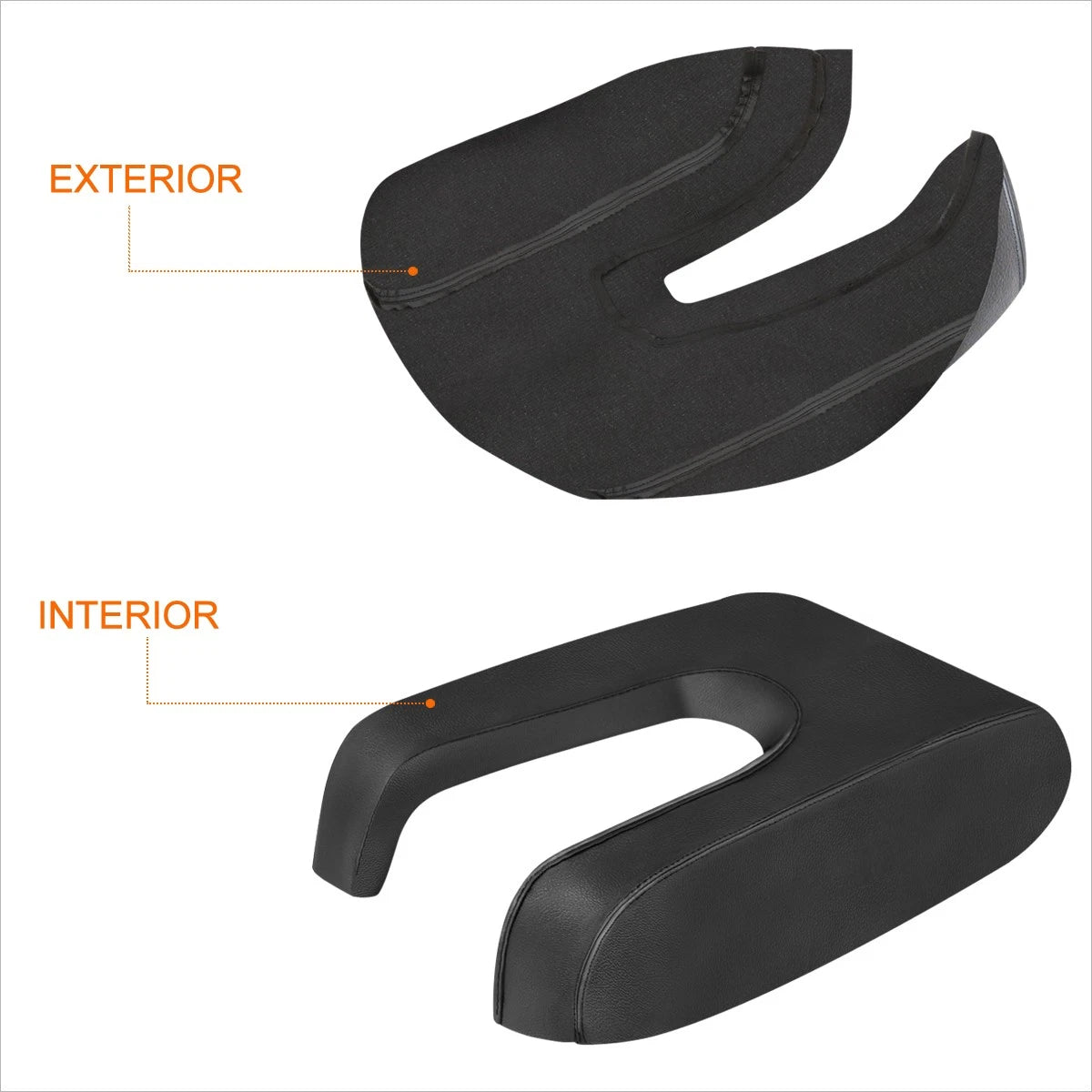 Vinyl Leather Front Center Console Lid Arm Rest Cover for Toyota Tundra (2014–2019)