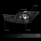 Fog Light Lamp Set for Nissan Altima Sedan (2013–2015) OE Style Clear Lens