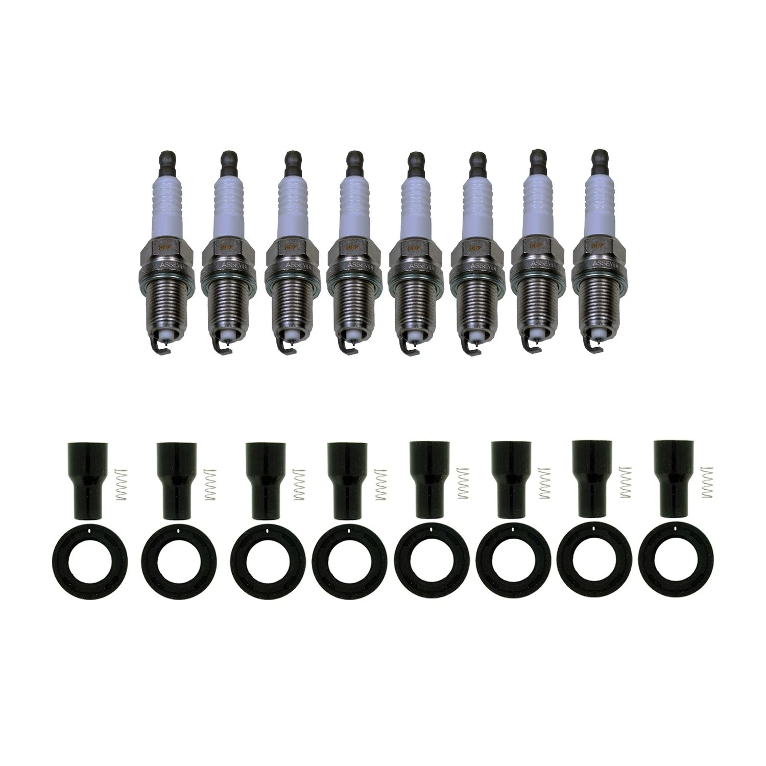 Set of 8 Iridium Spark Plugs & Coil Boots for Lexus GS430 LX470 4Runner V8