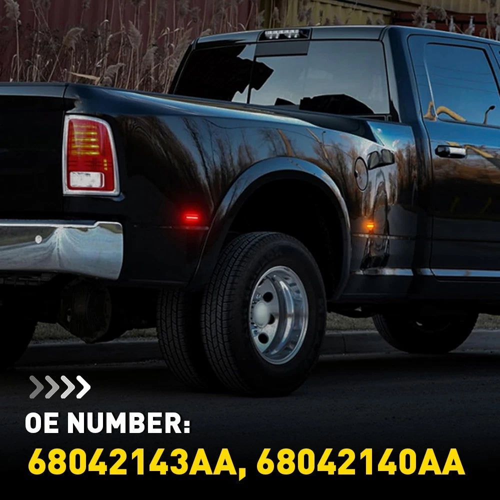 Set of 4 LED Side Marker Lights for Dodge Ram 2500HD 3500HD (2010–2018)