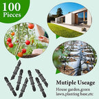 100 Pieces 1/4 Inch Barbed Connectors for Drip Irrigation