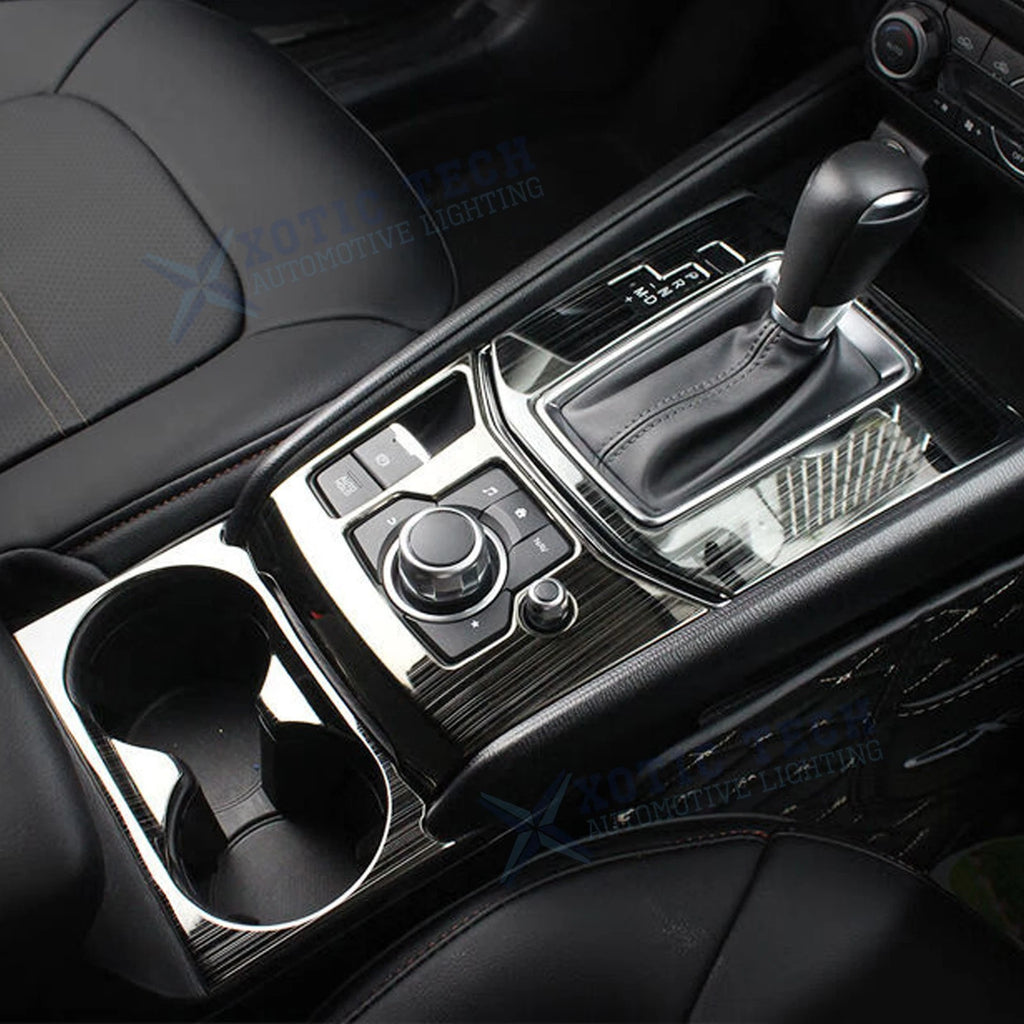 Titanium Console Gear Shift Cup Holder Panel Cover Trim for Mazda CX-5 (2017-2025)