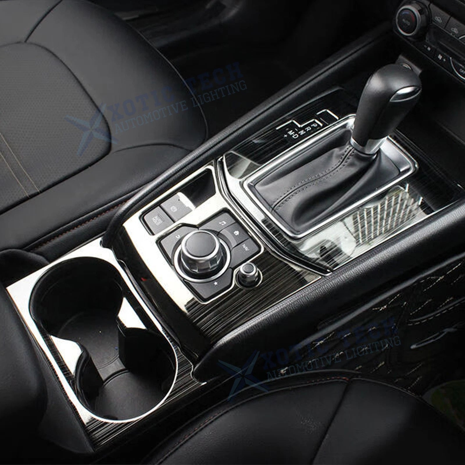 Titanium Console Gear Shift Cup Holder Panel Cover Trim for Mazda CX-5 (2017-2025)