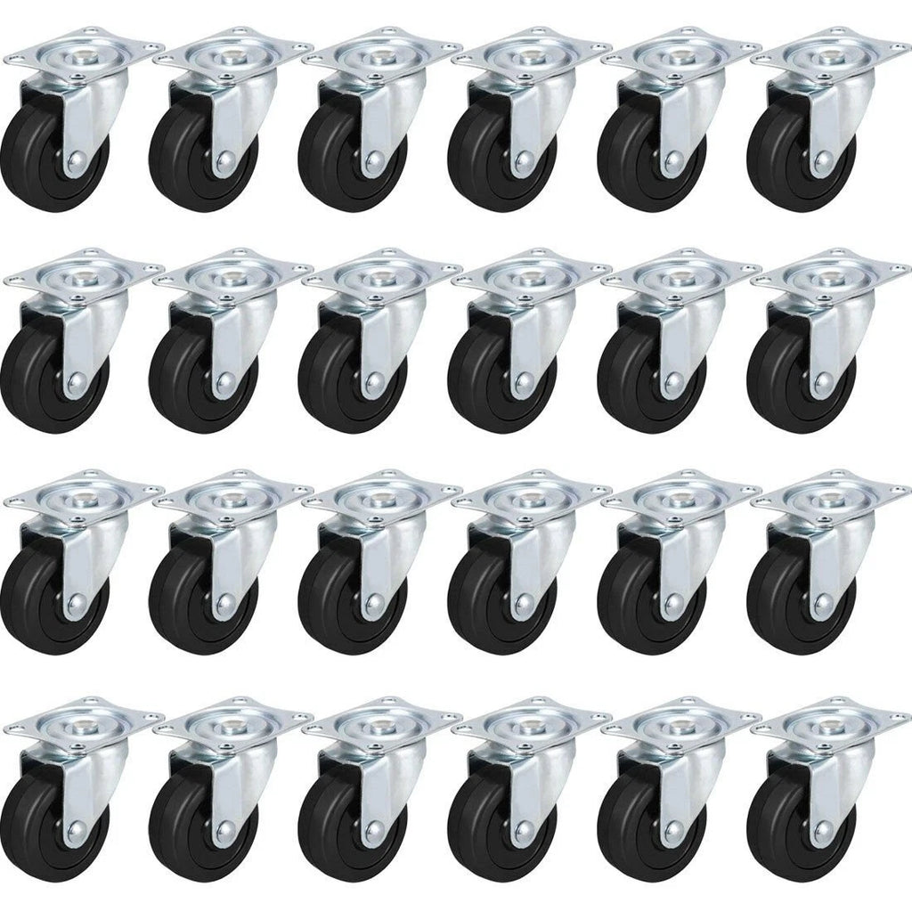 24Pcs 2" Heavy Duty Swivel Caster Wheels for Various Applications