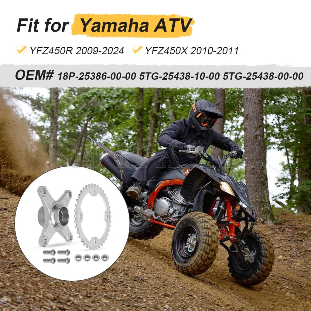 Rear Axle Sprocket Hub Mount for Yamaha YFZ450R YFZ450X (2009–2024)