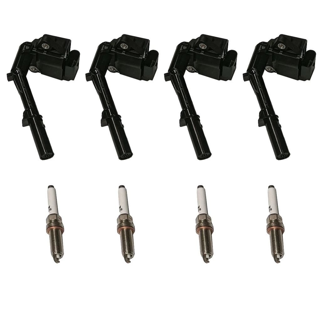 Set of 4 Ignition Coils & Iridium Spark Plugs for Mercedes-Benz CLA45 AMG (2014–2019)