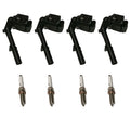 Set of 4 Ignition Coils & Iridium Spark Plugs for Mercedes-Benz CLA45 AMG (2014–2019)