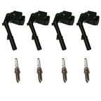 Set of 4 Ignition Coils & Iridium Spark Plugs for Mercedes-Benz CLA45 AMG (2014–2019)