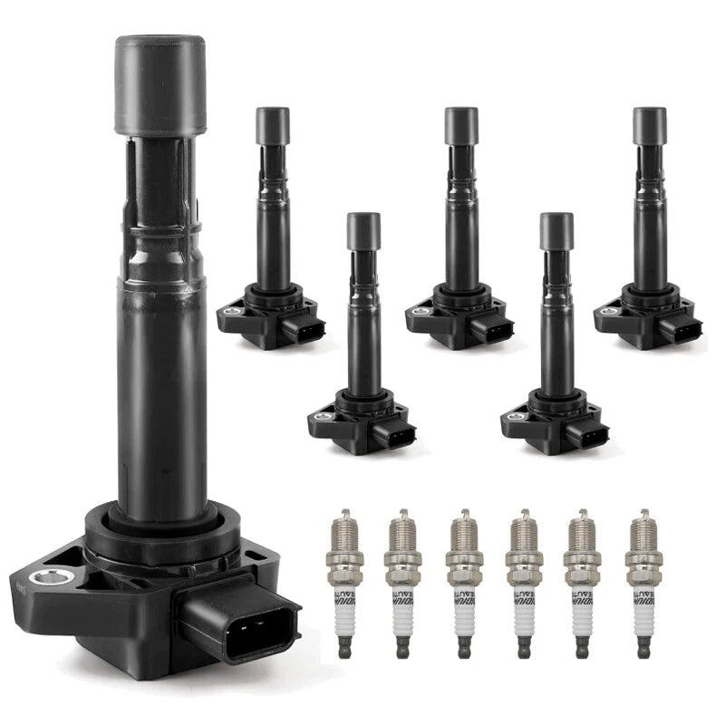 6X Ignition Coils + 6X Iridium Spark Plugs for Acura TL (1999–2008) C1221