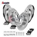 Front Rear Drilled Rotors Ceramic Brake Pads Kit for Honda Accord (2005)