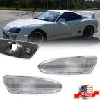 2X Clear Lens Front Bumper Side Marker Lights for Toyota Celica (2000–2005)