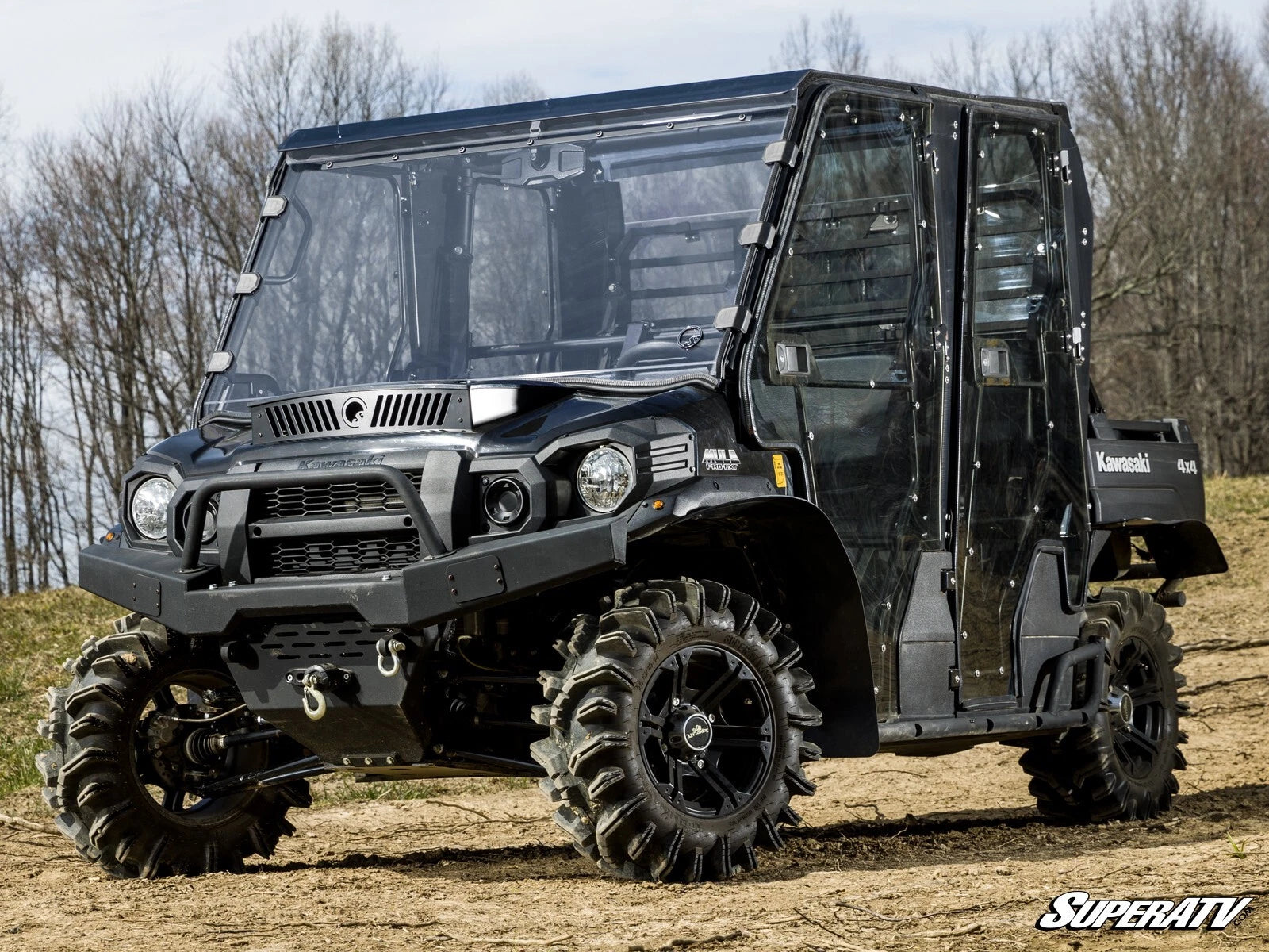 Scratch-Resistant Full Windshield for Kawasaki Mule Pro (2015–2023)