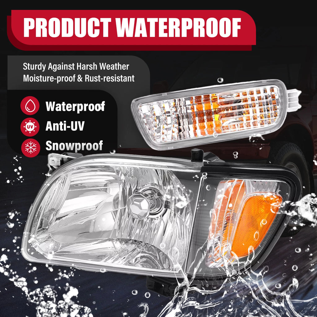 Headlight and Corner Signal Light Set for Toyota Tacoma (2001-2004)