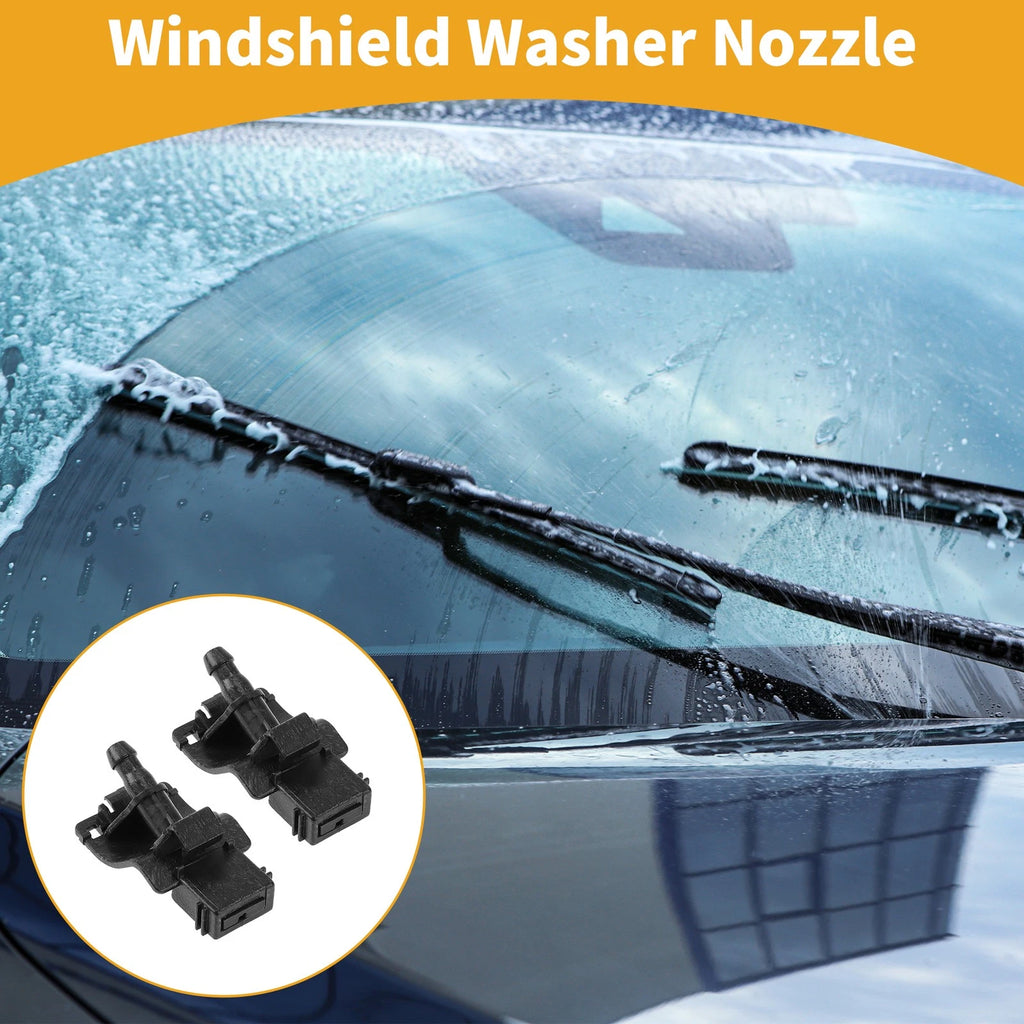 Set of 2 Front Windshield Washer Nozzles for Lexus RX (2010–2015) & LS (2008–2016) Black
