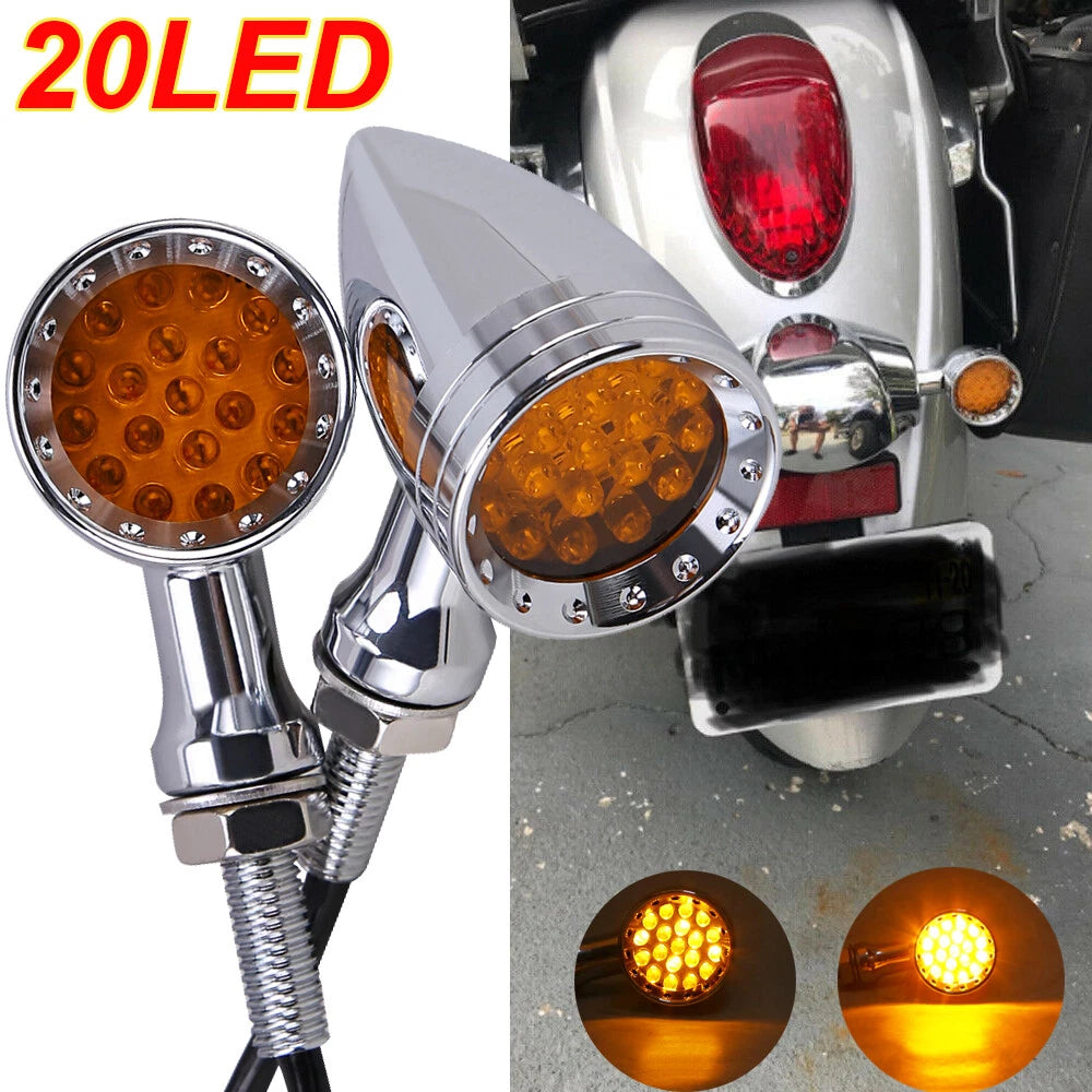 LED Bullet Brake Blinker Turn Signal Tail Light for Harley Kawasaki