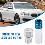 Set of 16 Wheel Screw Lock Lug Nuts for BMW (Socket Protector Included)