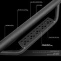 3" Steel Round Tube Step Nerf Bar Running Boards for Wrangler JL (2018–2021)