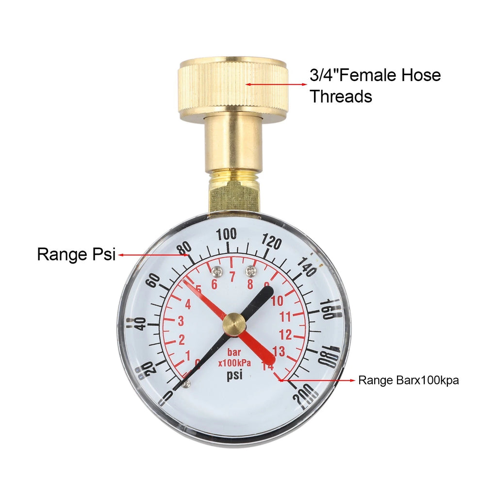 Heavy Duty Water Pressure Tester 0200 PSI for Automotive