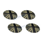 4x Black Grey Union Jack UK Flag Wheel Center Cap Covers for MINI Cooper (2007-2013)