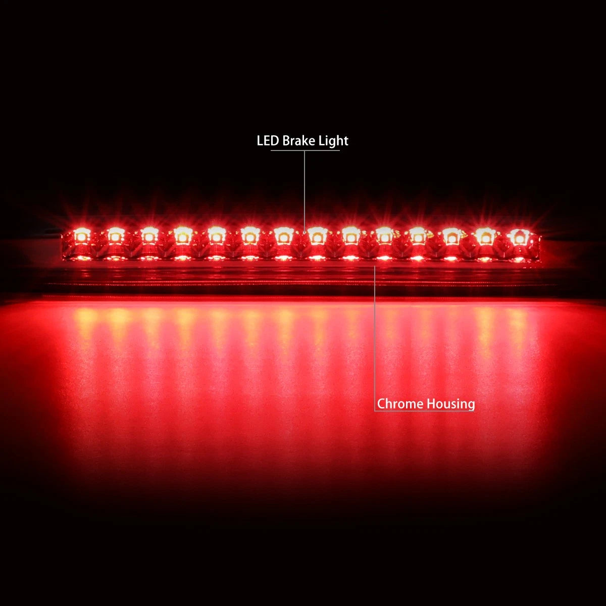 Full LED 3rd Tail Brake Light for Trailblazer Envoy (2002–2009) Chrome
