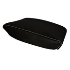 Console Lid Armrest Cover for BMW X3 (2003–2010) PVC Carbon White Stitch