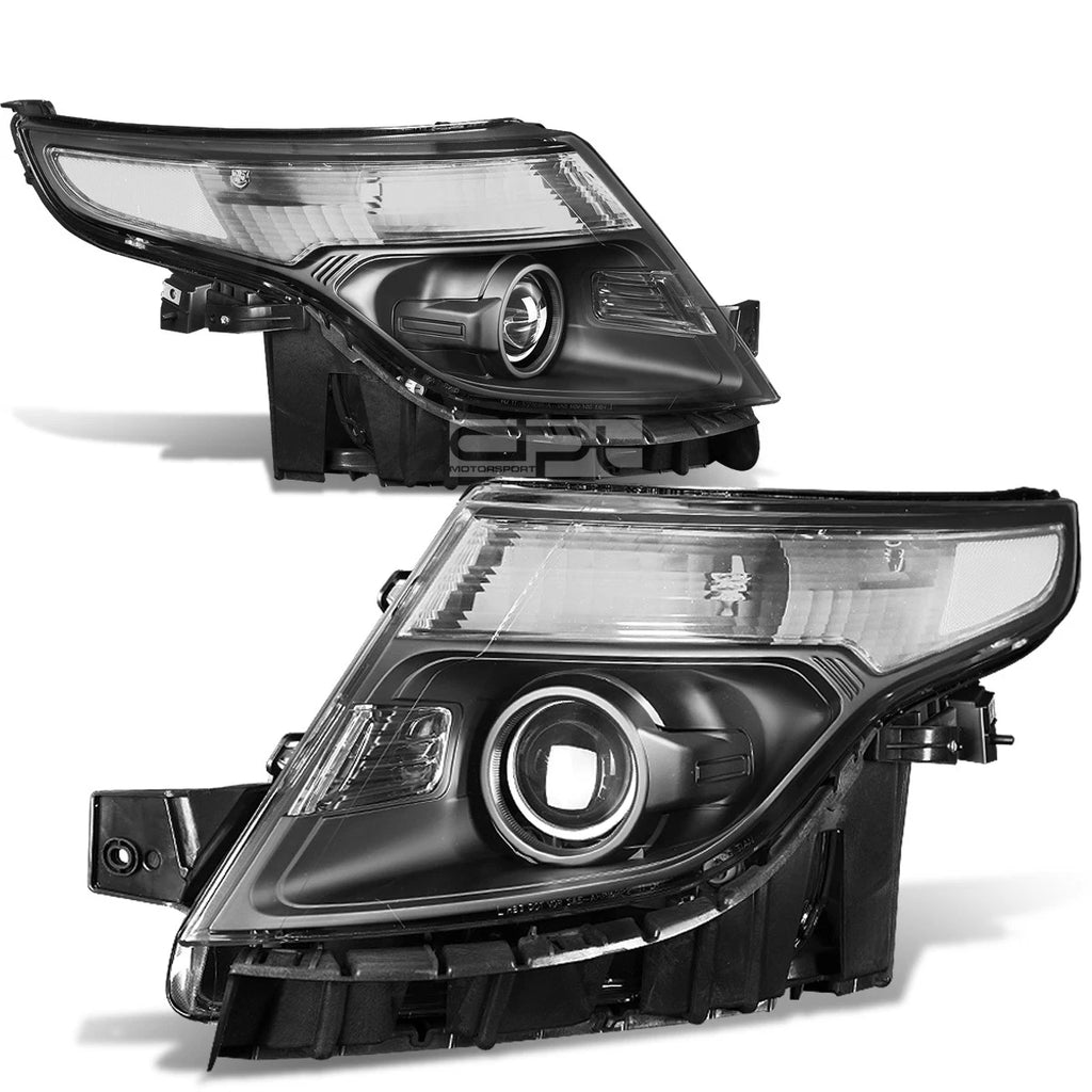 Projector Headlight for Ford Explorer (2011–2015) - Black Housing, Clear Corner