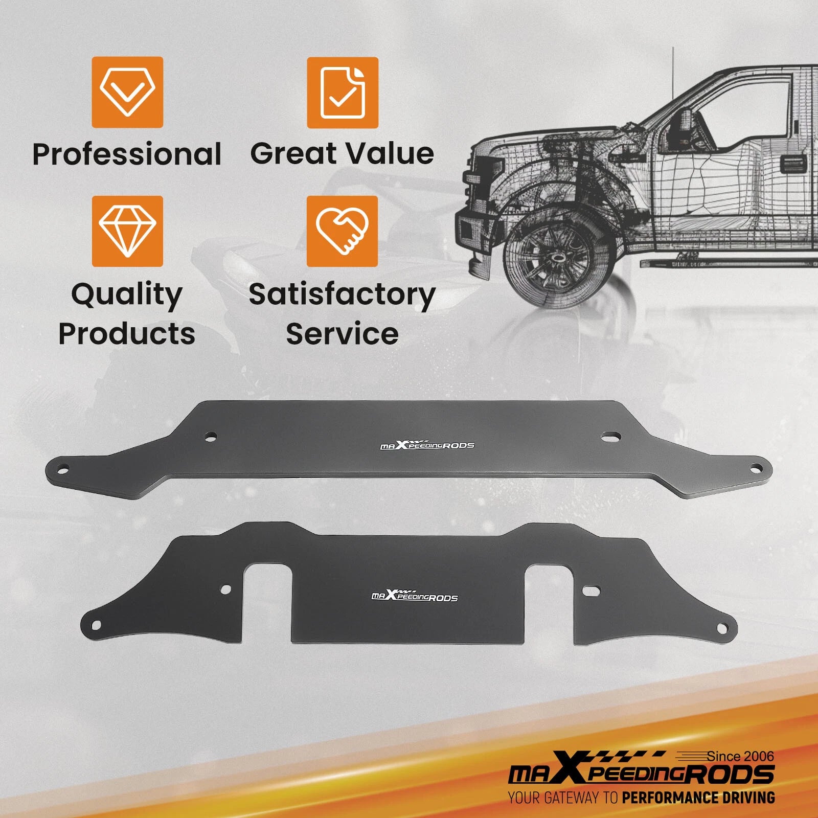 2"–5" Lift Kit Brackets for Polaris 900 RZR S 900 RZR 4 EPS (2015–2016)