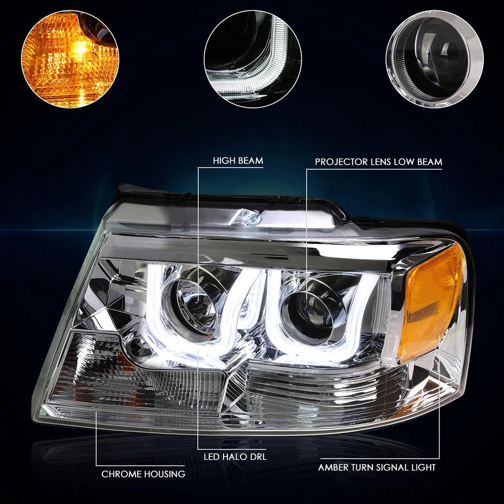 Front Grille for Ford F150 1999–2003 / Heritage 2004 with Badge Slot