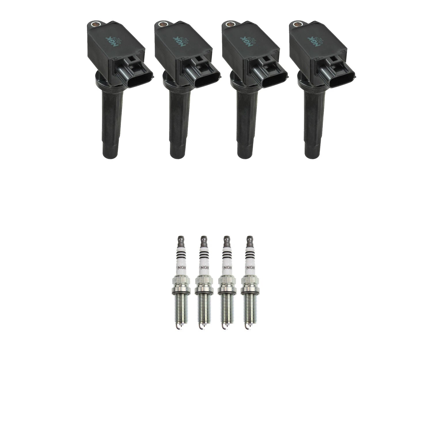 Set of 4 NGK Ignition Coils & Iridium Spark Plugs for Mazda 3, 6, CX-30, CX-5 (2010–2023)