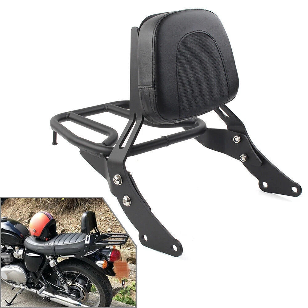 Backrest Sissy Bar Luggage Rack for Triumph Street Twin Scrambler T100 T120 (2016–2023)