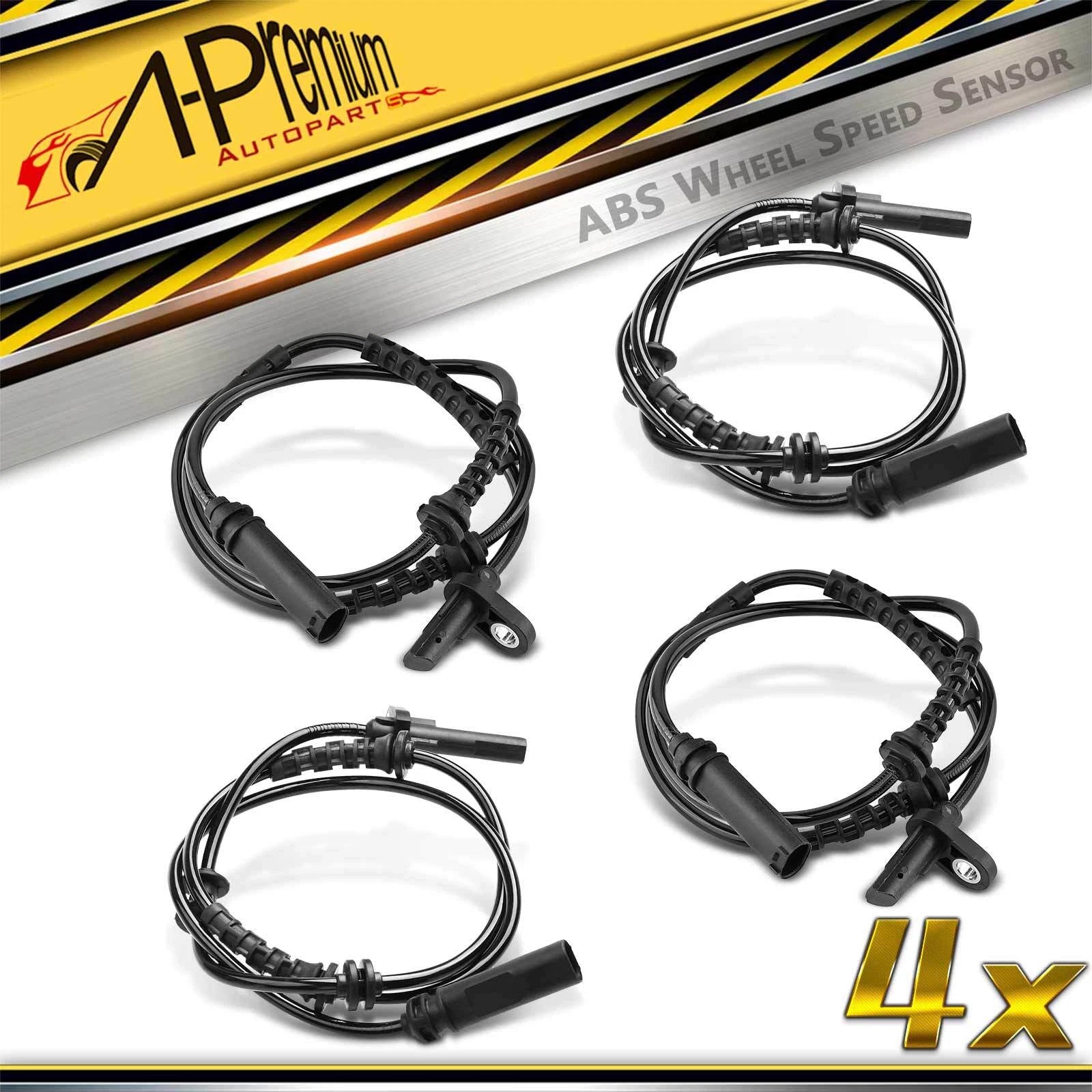 Set of 4 ABS Wheel Speed Sensors for BMW 740Li 2013–2015 750i xDrive
