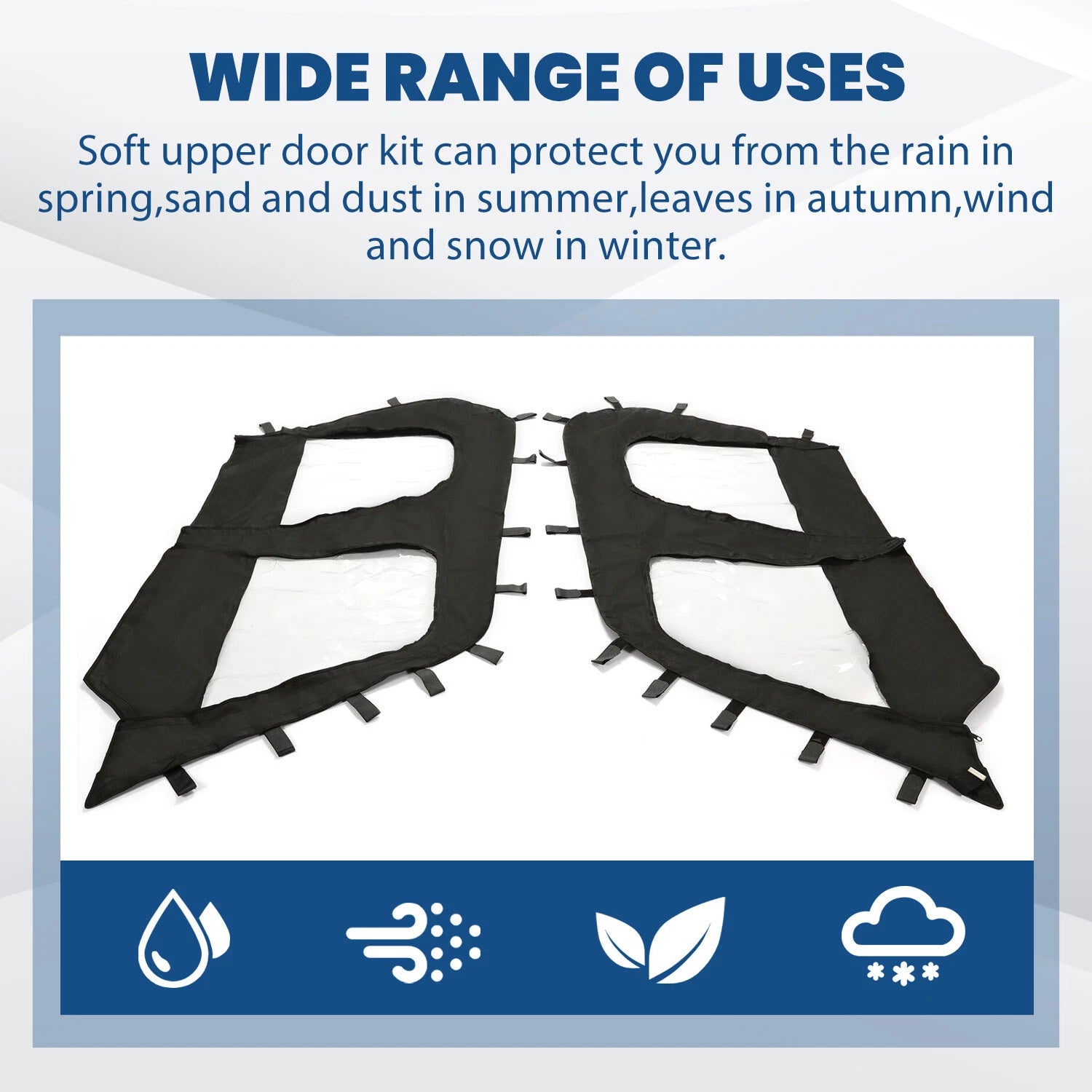 Soft Doors Cab Enclosure Set for Kawasaki Teryx4 (2012–2022)