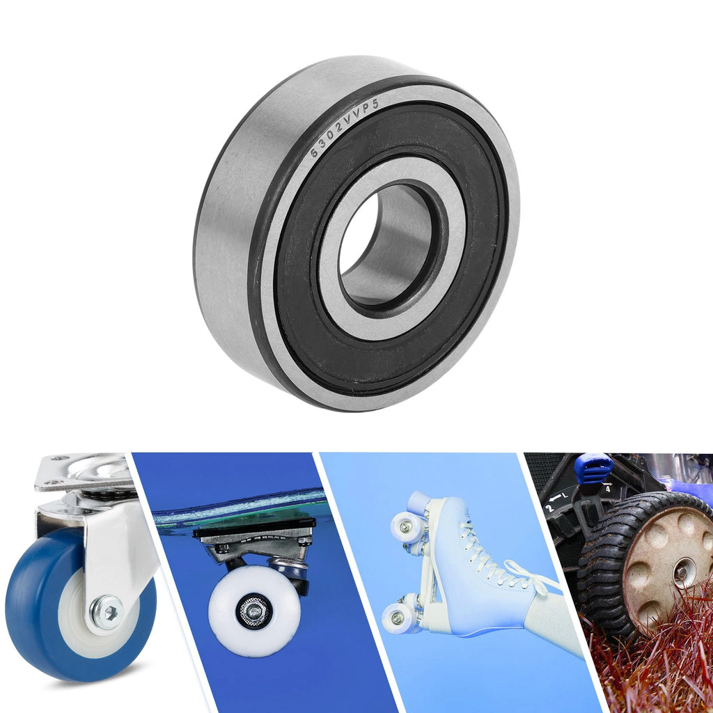 Deep Groove Ball Bearing 6302VV for Scooter Skateboard Wheel (15x42x13mm)
