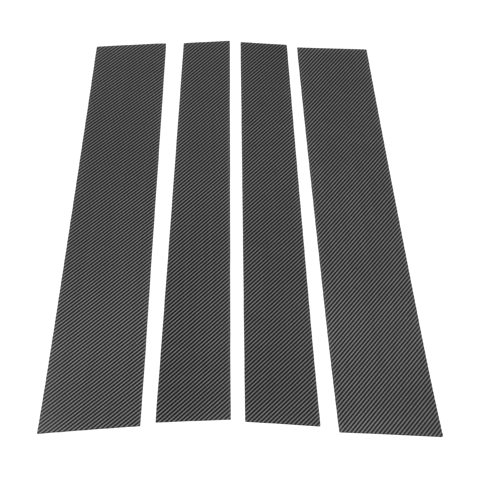 Set of 4 Door Pillar Window Trim for Toyota Sequoia (2008–2014) Carbon Fiber