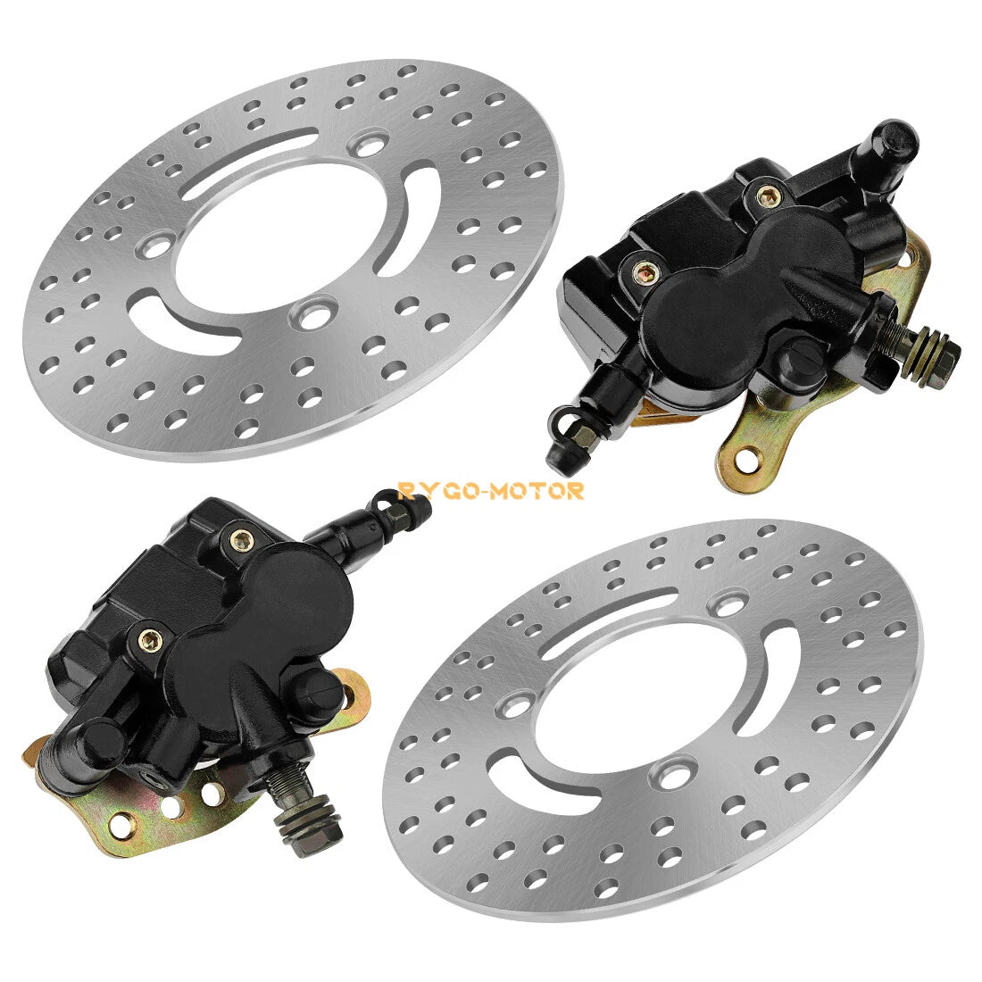 Front Brake Calipers & Rotors for Kawasaki Bayou 300 KLF300C (1989–2004)