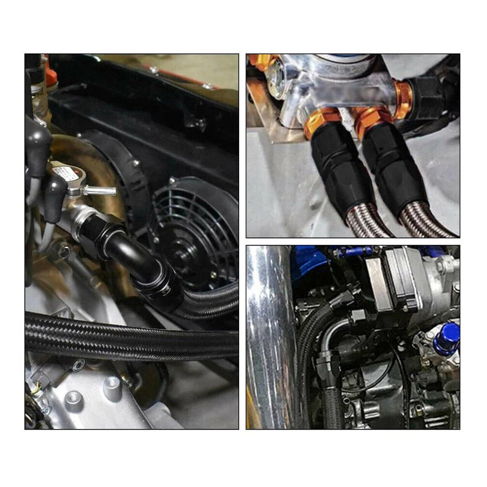 3/8 6AN Nylon Stainless Steel Braided Fuel Line Hose for Universal