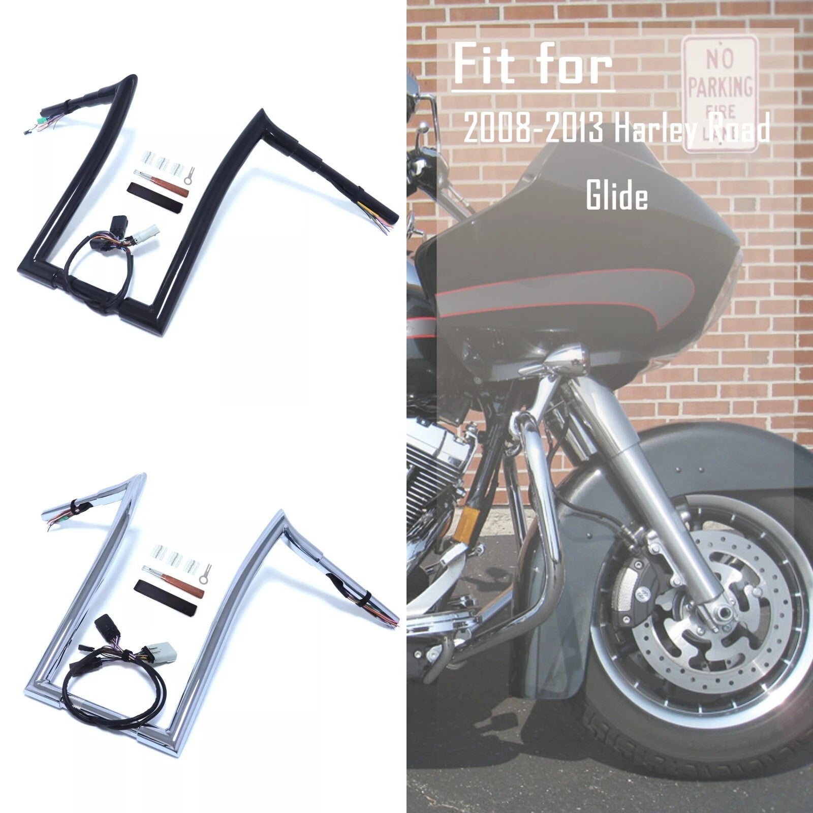 Pre-wired 1.25" / 1.5" APE Handlebar for Harley Road Glide (2008–2013)