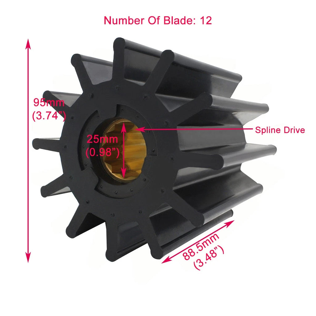 Water Pump Impeller 17936-0001 for Jabsco Johnson Caterpillar (09-814B)