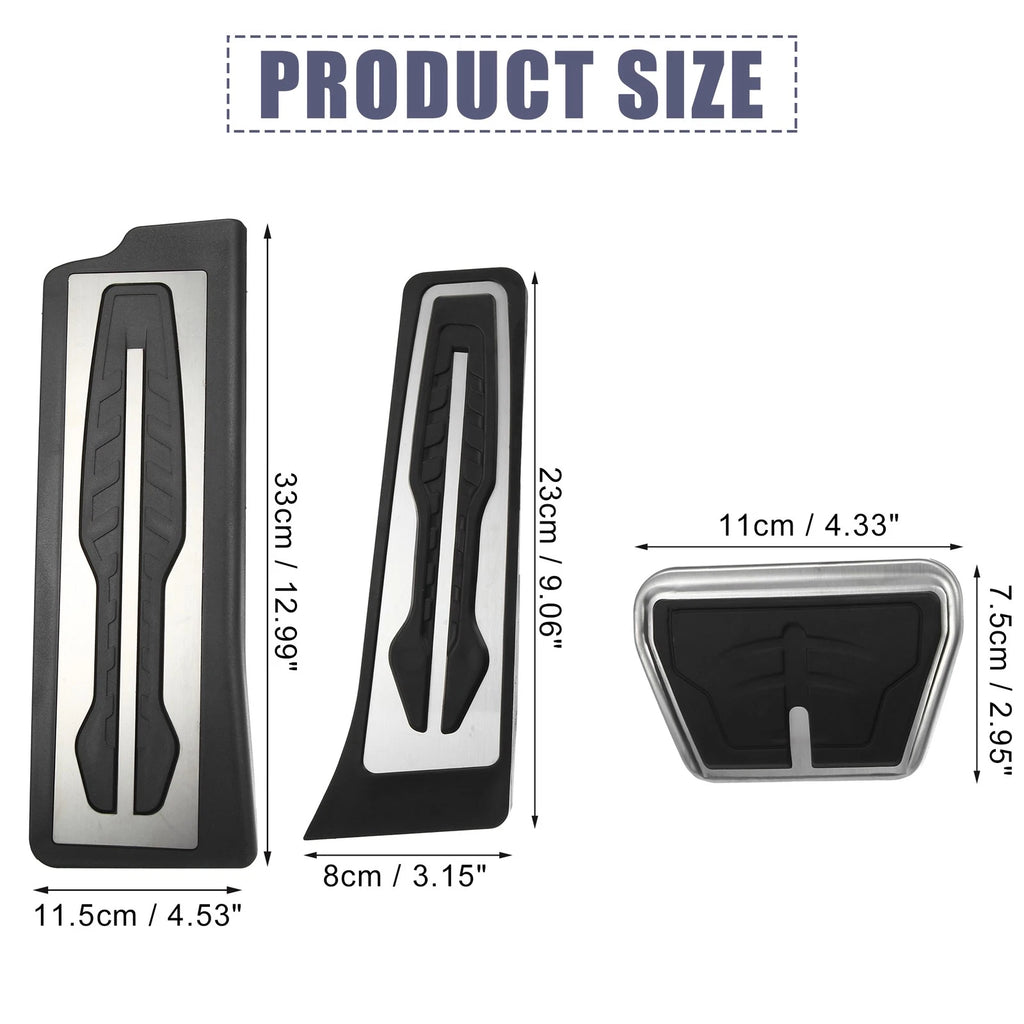 3 Pcs Accelerator & Brake Pedal Cover Set for BMW X3 X4 (2011–2023)